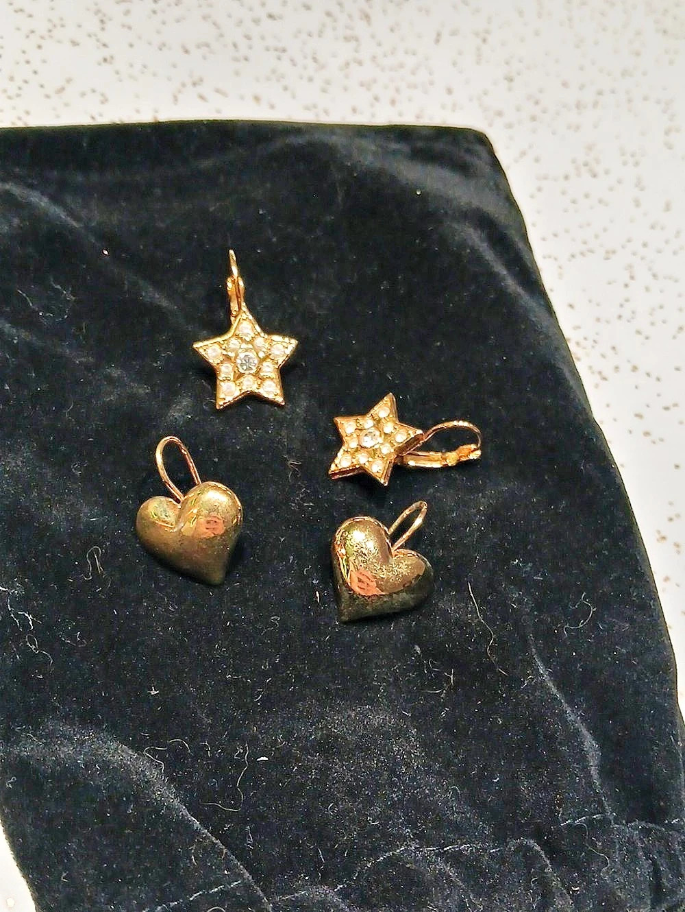 Gold Star & Heart Earrings